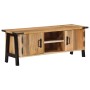 Solid mango wood TV stand 110x35x40 cm by , CD and DVD storage - Ref: Foro24-372722, Price: 154,12 €, Discount: %