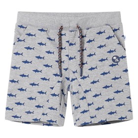 Children's shorts with gray melange drawstring 128 by , kids pants - Ref: Foro24-12332, Price: 11,99 €, Discount: %