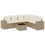 Set of 7-piece garden sofas and beige synthetic rattan cushions by , Garden sets - Ref: Foro24-3222617, Price: 564,61 €, Disc...