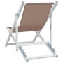 Klappbare Strandkörbe 2 Stück Aluminium und Textilene Braun von , Gartenstühle - Ref: Foro24-360170, Preis: 104,23 €, Rabatt: %