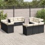 Garden sofa set 12 pieces with black synthetic rattan cushions by , Garden sets - Ref: Foro24-3217326, Price: 885,77 €, Disco...