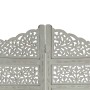 Screen 4 panels hand carved gray mango wood 160x165 cm by vidaXL, Room dividers - Ref: Foro24-285328, Price: 217,46 €, Discou...