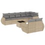 9-piece garden sofa set with beige synthetic rattan cushions by , Modular outdoor sofas - Ref: Foro24-3221628, Price: 710,46 ...