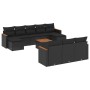 Set mit 11 Stück Gartensofas und Kissen synthetisches Rattan schwarz von , Gartensets - Ref: Foro24-3258821, Preis: 720,60 €,...