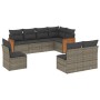 Garden sofa set 8 pieces and gray synthetic rattan cushions by , Garden sets - Ref: Foro24-3260128, Price: 539,07 €, Discount: %