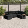 7-teiliges Garten-Esszimmerset und Kissen synthetisches Rattan schwarz von , Gartensets - Ref: Foro24-3259444, Preis: 470,75 ...