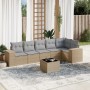 Set aus 7-teiligen Gartensofas und Kissen, synthetisches Rattan, beige von , Gartensets - Ref: Foro24-3222598, Preis: 519,76 ...