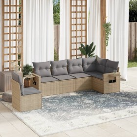 Set Gartensofas mit Kissen 6 Stück synthetisches Rattan beige von , Gartensets - Ref: Foro24-3252566, Preis: 476,46 €, Rabatt: %