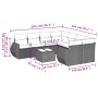 Set aus 8-teiligen Gartensofas und Kissen Kunstrattan schwarz von , Gartensets - Ref: Foro24-3253492, Preis: 619,59 €, Rabatt: %