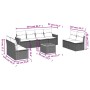 8-piece garden sofa set with black synthetic rattan cushions by , Garden sets - Ref: Foro24-3258297, Price: 472,78 €, Discoun...