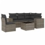 6-piece garden furniture set with gray synthetic rattan cushions by , Garden sets - Ref: Foro24-3222579, Price: 429,99 €, Dis...