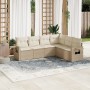 Garden sofa set with 6-piece synthetic rattan beige cushions by , Garden sets - Ref: Foro24-3252545, Price: 551,14 €, Discoun...