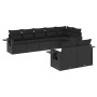 Set aus 8-teiligen Gartensofas und Kissen Kunstrattan schwarz von , Gartensets - Ref: Foro24-3252752, Preis: 706,26 €, Rabatt: %