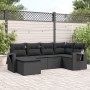 6-piece garden sofa set with black synthetic rattan cushions by , Garden sets - Ref: Foro24-3252792, Price: 485,61 €, Discoun...