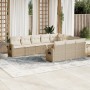 Set Gartensofas mit beigen Kissen 10 Stück synthetisches Rattan von , Gartensets - Ref: Foro24-3253025, Preis: 742,72 €, Raba...