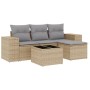 Garden sofa set with 5-piece synthetic rattan beige cushions by , Garden sets - Ref: Foro24-3254816, Price: 418,51 €, Discoun...