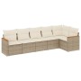 Set Gartensofas mit Kissen 6 Stück synthetisches Rattan beige von , Gartensets - Ref: Foro24-3258390, Preis: 521,80 €, Rabatt: %