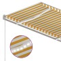 Manual retractable awning with yellow and white LED 300x250 cm by , Awnings - Ref: Foro24-3068863, Price: 268,27 €, Discount: %