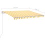 Manual retractable awning with yellow and white LED 300x250 cm by , Awnings - Ref: Foro24-3068863, Price: 268,27 €, Discount: %