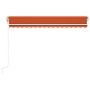 Orange and brown automatic retractable awning 450x350 cm by , Awnings - Ref: Foro24-3069010, Price: 575,67 €, Discount: %