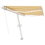 Toldo manual retráctil con luz LED amarillo y blanco 300x250 cm de , Toldos - Ref: Foro24-3069503, Precio: 375,99 €, Descuent...