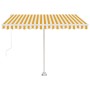 Toldo manual retráctil con luz LED amarillo y blanco 300x250 cm de , Toldos - Ref: Foro24-3069503, Precio: 375,99 €, Descuent...