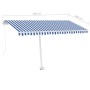 Toldo retráctil manual con LED azul y blanco 400x300 cm de , Toldos - Ref: Foro24-3069541, Precio: 491,89 €, Descuento: %