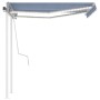 Manual retractable awning with blue and white LED light 3x2.5 m by , Awnings - Ref: Foro24-3069901, Price: 358,99 €, Discount: %