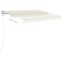 Automatic retractable awning with cream poles 4.5x3.5 m by , Awnings - Ref: Foro24-3070047, Price: 634,02 €, Discount: %