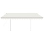 Toldo retráctil automático con postes crema 4,5x3,5 m de , Toldos - Ref: Foro24-3070047, Precio: 634,02 €, Descuento: %