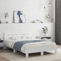 Bed frame with headboard and white LED lights 120x190 cm by , Beds and slatted bases - Ref: Foro24-3207574, Price: 159,12 €, ...