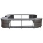 Borde cuadrado bañera hidromasaje ratán PE gris 268x268x55 cm de vidaXL, Accesorios para piscinas y spa - Ref: Foro24-46074, ...