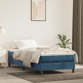 Dark blue velvet pocket spring mattress 120x190x20 cm by , Mattresses - Ref: Foro24-4007158, Price: 184,44 €, Discount: %