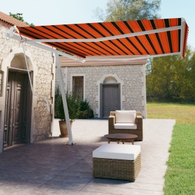 Orange and brown automatic standing awning 450x350 cm by , Awnings - Ref: Foro24-3069650, Price: 665,99 €, Discount: %