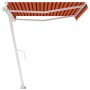 Automatic freestanding awning in orange and brown, 450x350 cm. by , Awnings - Ref: Foro24-3069650, Price: 668,74 €, Discount: %