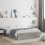 Sonoma gray engineered wood bed with drawers 150x200 cm by , Beds and slatted bases - Ref: Foro24-3207271, Price: 178,62 €, D...