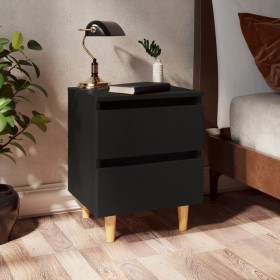 Bedside tables 2 units with black pine wood legs 40x35x50 cm by vidaXL, Nightstands - Ref: Foro24-805854, Price: 64,99 €, Dis...