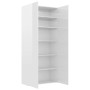 Mueble zapatero contrachapada blanco brillo 80x35,5x180 cm de vidaXL, Zapateros y organizadores de calzado - Ref: Foro24-8002...