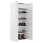 Mueble zapatero contrachapada blanco brillo 80x35,5x180 cm de vidaXL, Zapateros y organizadores de calzado - Ref: Foro24-8002...