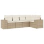 Garden sofa set with 5-piece synthetic rattan beige cushions by , Garden sets - Ref: Foro24-3254865, Price: 493,56 €, Discoun...