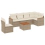 7-piece garden sofa set and beige synthetic rattan cushions by , Garden sets - Ref: Foro24-3258425, Price: 545,99 €, Discount: %