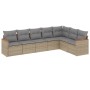 7-teiliges Gartensofa-Set und beigefarbene synthetische Rattankissen von , Gartensets - Ref: Foro24-3258433, Preis: 504,01 €,...