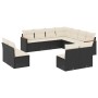 Set mit 11 Stück Gartensofas und Kissen synthetisches Rattan schwarz von , Gartensets - Ref: Foro24-3258486, Preis: 606,57 €,...