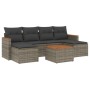 7-piece garden sofa set with gray PE rattan cushions by , Garden sets - Ref: Foro24-3258630, Price: 401,67 €, Discount: %