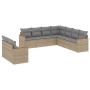 Set mit 9 Gartensofas mit beigen Kissen aus synthetischem Rattan von , Gartensets - Ref: Foro24-3258503, Preis: 685,03 €, Rab...