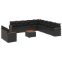 Set Gartensofas 12 Stück Kissen synthetisches Rattan schwarz von , Gartensets - Ref: Foro24-3258534, Preis: 856,74 €, Rabatt: %