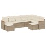 Set de sofás de jardín 9 pzas con cojines ratán sintético beige de , Conjuntos de jardín - Ref: Foro24-3258943, Precio: 667,9...