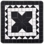 Mesa auxiliar de mosaico cerámica negro y blanco de vidaXL, Soportes para macetas - Ref: Foro24-46711, Precio: 44,46 €, Descu...