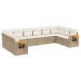 Gartensofa-Set mit beigen Kissen, 10-teilig, synthetisches Rattan von , Gartensets - Ref: Foro24-3259566, Preis: 719,93 €, Ra...