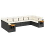 Set Gartensofas 10 Stück Kissen synthetisches Rattan schwarz von , Gartensets - Ref: Foro24-3259564, Preis: 601,01 €, Rabatt: %